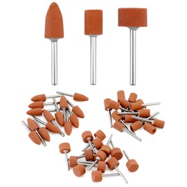 QWORK QWORK? 42pcs Grinding Wheel Head, 1/8 Inch Shank Size, For use on gemstones, glass, metal and wood