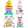 Cinnvoice 4 Pcs Large Size Easter Balloons Bunny Rabbit Chicken