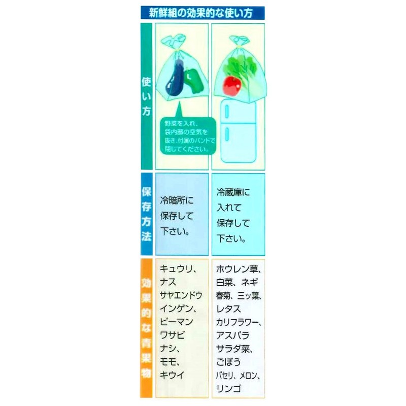 Watanabe Industry 603254 Freshness Retention Bags, Pack of 10 x