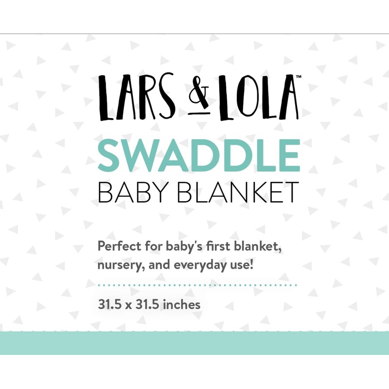 Lars & Lola Cotton Swaddle Blanket, Connected Hearts, Soft Baby