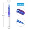 EANOSIC Tapered Ball Nose End Mills 1/4" Shank, 1/16" Tip