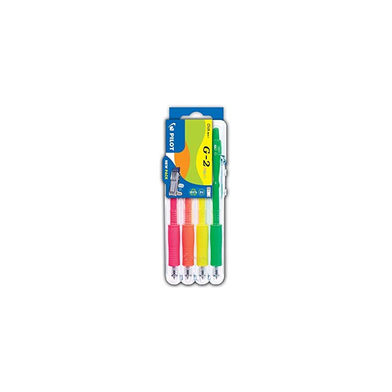 Pilot G207 Retractable Gel Rollerball Neons 0.7mm Set to Go