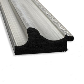 Amanti Art Mirror Makeover 30x36 Bathroom Mirror Frame Border Kit, Peel and Stick Wall Moulding Frame, Fully Assembled Black Border DIY Kit - Mirrored Glass NOT Included - Parlor Silver Trim