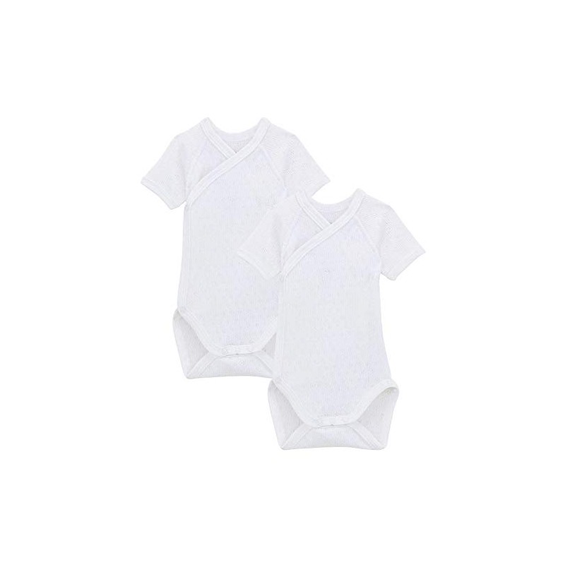 Petit Bateau Unisex Baby Short-Sleeved Bodysuit for Newborns (Pack of