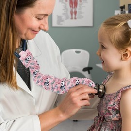 Rnyleeg 2 Piece Stethoscope Sleeve Slim for Nurse Doctor Cute Panda Axolotl Printed Stethoscope Protective Cover for Women Work