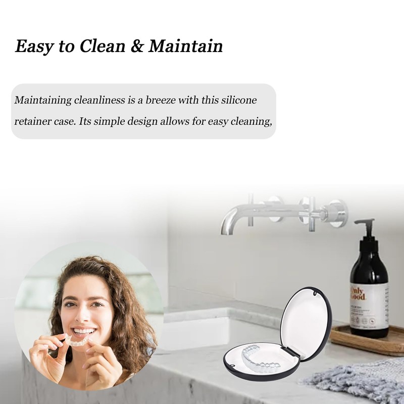 1 Pcs Magnetic Tooth Holder Box, Slim Retainer Case, Slim