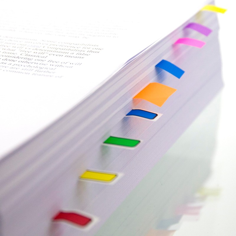 BAZIC Products Neon Page Marker Dispensers, Sticky Notes for Study