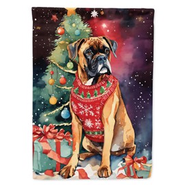 Caroline's Treasures DAC3391GF Boxer Christmas Garden Flag Mailbox Flag Decorative Yard Flag Banner Outside Patio Artwork Yard Flower Beds, Garden Size, Multicolor