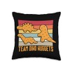 Dinosaur Chicken Nugget Plush Dino Chicken Nugget Lover Throw Pillow
