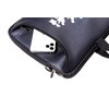 Soft material computer bag with shoulder strap and handle -