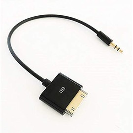 Access (7.9 inches (20 cm)) 30Pin 3.5mm Auxiliary Jack Car Black AV Audio Audio Cable Cord iP29BK
