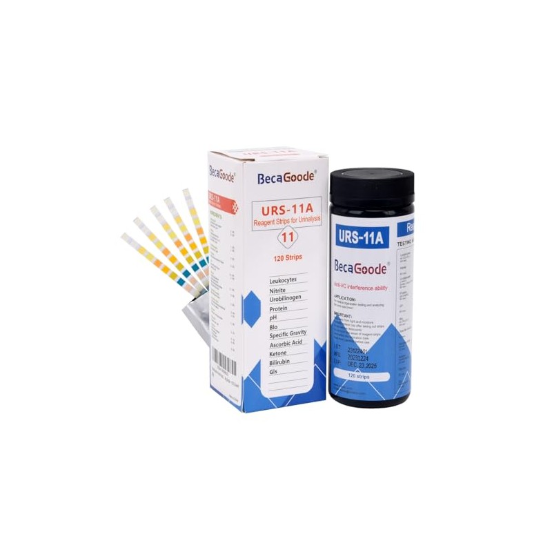 BecaGoode-Urine Rapid Test-Strips 11 Parameters, UTI Test Kit, Liver Function,