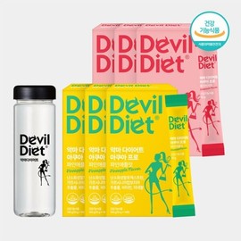 악마다이어트 아쿠아 파인애플맛 3박스+핑크피치맛 3박스+보틀 Evil Diet Aqua Pineapple Flavor 3 Boxes + Pink Peach Flavor 3 Boxes + Bottle