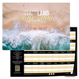 RelaxBro - City Country Unrelaxed - Travel | City Land River | 50 Sheets | DIN A4 | 28 Categories | Game Pad | Gift Idea | Travel | Board Game