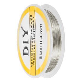 MECCANIXITY 26 Gauge Copper Wire for Jewelry Making, 1 Roll Craft Tarnish Resistant Beading Wire for Jewelry Making Supplies DIY (Silver)-33 FT