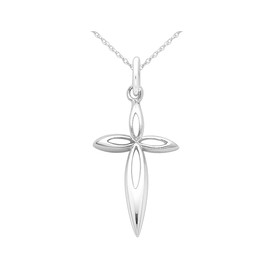 Sterling Silver Cross Pendant Necklace with Chain