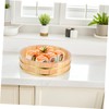 VICASKY Traditional Wooden Sushi Rice Mixing Tub Wooden Rice Bucket
