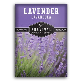 Survival Garden Seeds - Lavender Seed for Planting - Packet with Instructions to Plant and Grow Purple Lavandula Herbs in Your Home Vegetable Garden - Non-GMO Heirloom Variety - 1 Pack