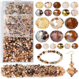 Cuentas de cristal facetadas para hacer joyas, color AB, 1000 cuentas espaciadoras de cristal, cuentas de joyería variadas para pulseras, collares, accesorios