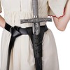 Dagger Holder Sword Belt with Lacing, Medieval-Style Sword Frog, Adjustable