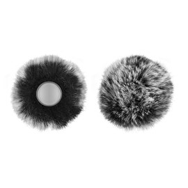 Geekria for Creators Furry Windscreen Compatible with BOYA Omic Wireless Mic, Mic DeadCat Wind Cover Muff, Fluff Cover Windshield, Wind Noise Reduction (Grey / 2 Pack)