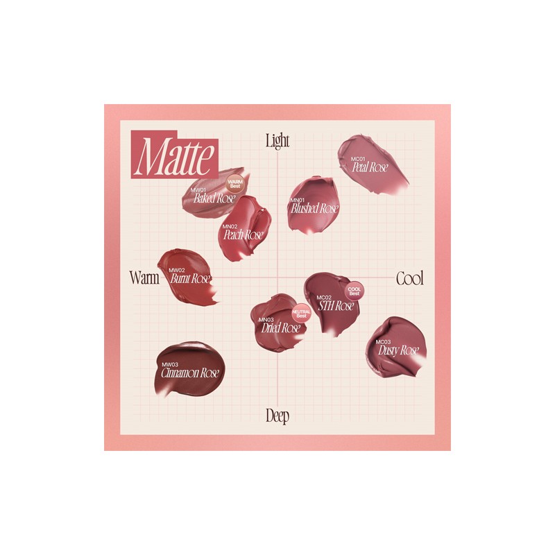 fwee [fwee]Rose Obsession Stay-Fint Lip Tint (16 colors)