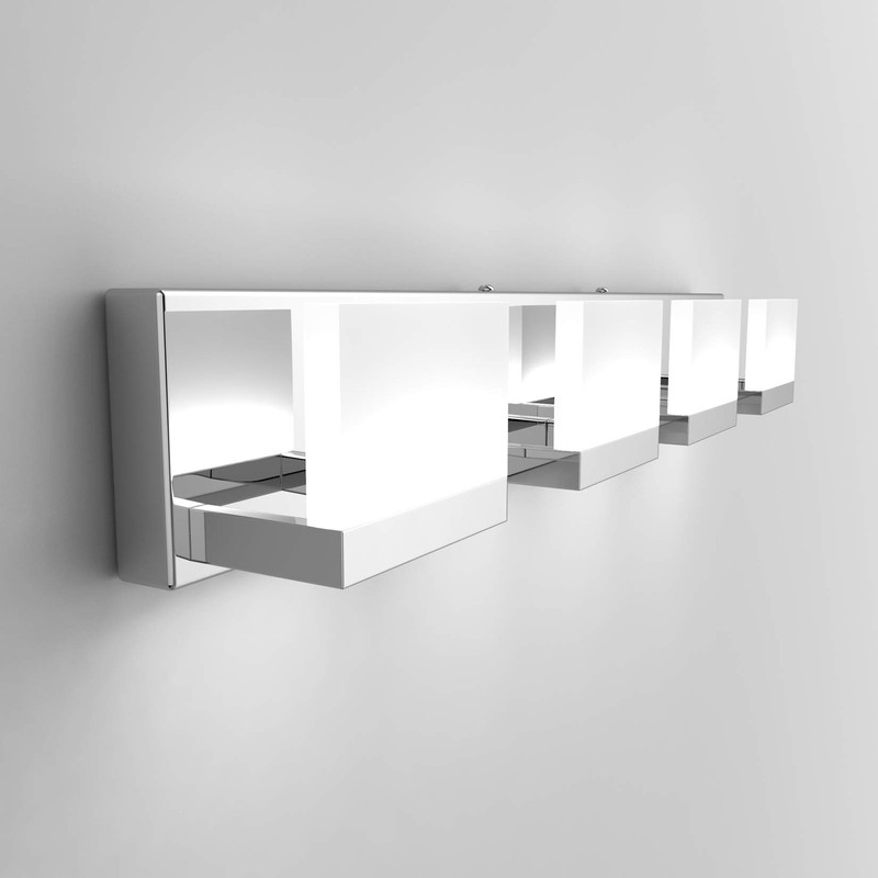 Tipace 4 Lights LED Modern Vanity Light Chrome Bathroom Lighting