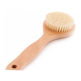 PACKOVE Bath Shower Body Brush Wooden Handle Natural Boar Bristle Exfoliator for Dead Skin Removal Deep Cleansing and Massage for Feet Legs and Knees
