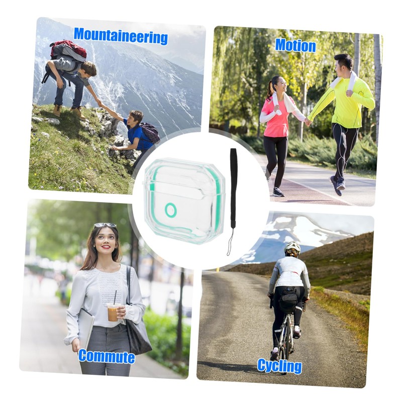 Gatuida 3pcs Wireless Earphone Protector Case Cover for Mint Green