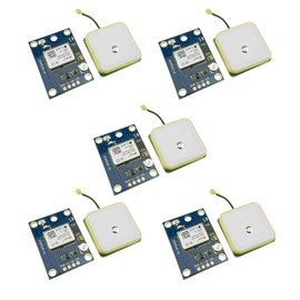 5-Pack GY-NEO6MV2 NEO-6M GPS Flight Controller Module 3V-5V with Super Ceramic Antenna for Arduino EEPROM APM 2.5