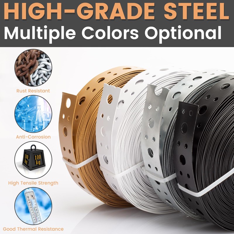 Galvanized Metal Strap 1-Inch x 50Feet, 23-Gauge Pipe Hanger Strap