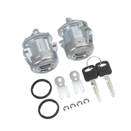 Partuto 1 Pair Front Door Lock Cylinder Tumbler W/Key for Ford F150 F250 F350 F450 Explorer Expedition for Ranger E150 for Lincoln No.7C3Z1521990A Left Right Door Lock W/Clip Replacement