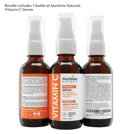 Maritime Naturals Face Bundle Pack of 3 – 1% Retinol Cream 120ml, 20% Vitamin C Serum 60ml, Vitamin C Facial Cleanser 240ml…
