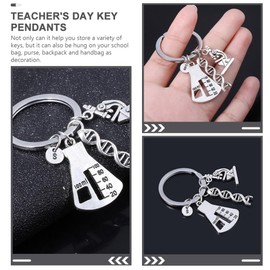 Science Keyring Biology Chemistry Science Teacher Graduation Keychain Jewelry With Scientific Equipment, silver