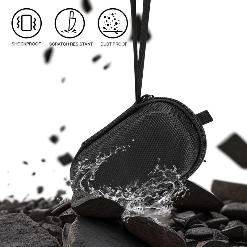 TOCCOOL Black Hearing Aid Storage Case, Durable EVA Material Protector