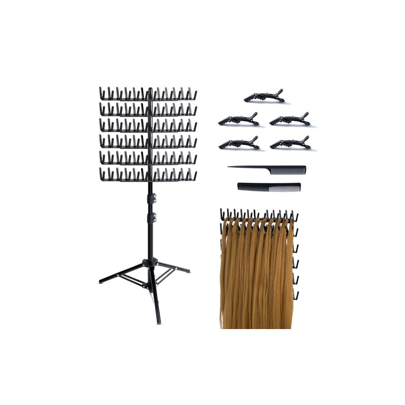 Braiding Hair Rack Standing Extension Holder Hanger, 144 Pegs Divider