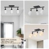 TODOLUZ 3-Lights Track Lighting Kit, Black Directional Ceiling Light Fixtures
