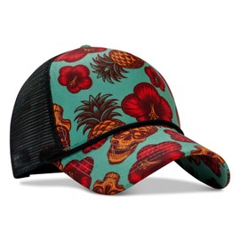 Combat Iron The Weekender Mesh Rope Snapback | 5 Panel Waterproof Hat, Recycled Polyester, Sun Protection, Moisture-Wicking | Teal Pineapple Express