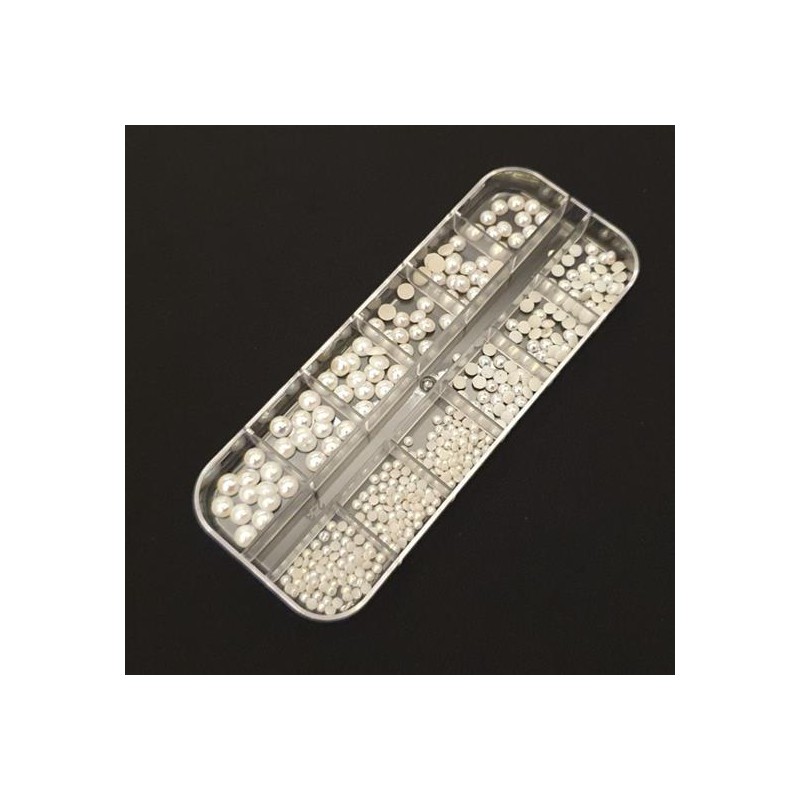 etc DIY Nail Art Resin Art Decoration Parts Set White