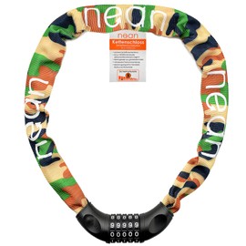 nean Bicycle Chain Lock with a Number Bicycle Chain Lock, Number Code Combination Lock, Steel Chain Links, 6 mm x 900 mm, 6mm x 900mm