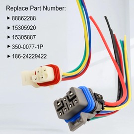 15305920 Neutral Safety Switch 4L60E 4L80E 4L65E Connector 7 & 4-PIN Wire Pigtail Transmission Wire Leads Compatible with GM 1995-2004 4-Speed Automatic Transmission Replace 88862288 15305887