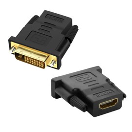 CNCTWO DVI Female to HDMI Male Plug DVI-I 29Pin Female to HDMI A Male Dual Link C229A