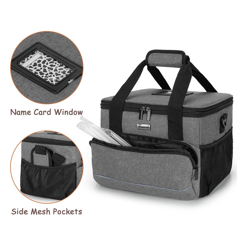 Trunab Reusable 6 Cups Drink Carrier for Delivery with Adjustable