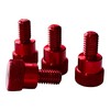 PrecisionGeek Aluminium Knurled Screws M6 x 10 mm Red L-22