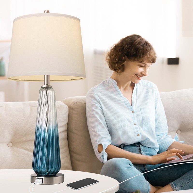 Table Lamps for Living Room with Touch Control, 3-Way Dimmable