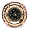NKlaus Maritime 6.5 cm Compass Lifebuoy Brass Gold and Copper