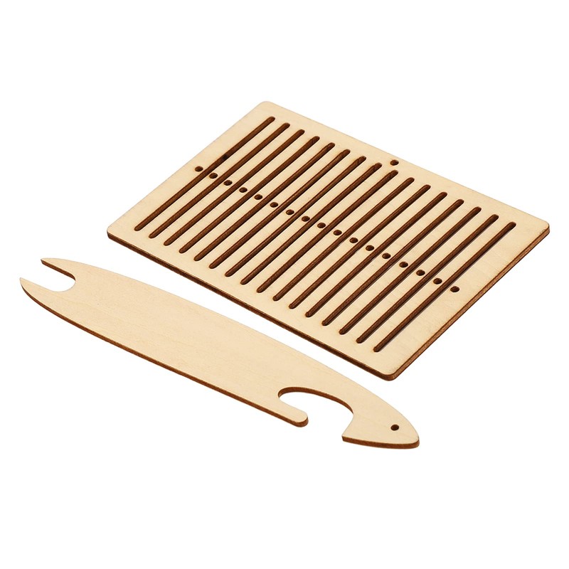 2Pcs Belt Weaving Kit, Handmade Poplar Loom Tools for Bracelet