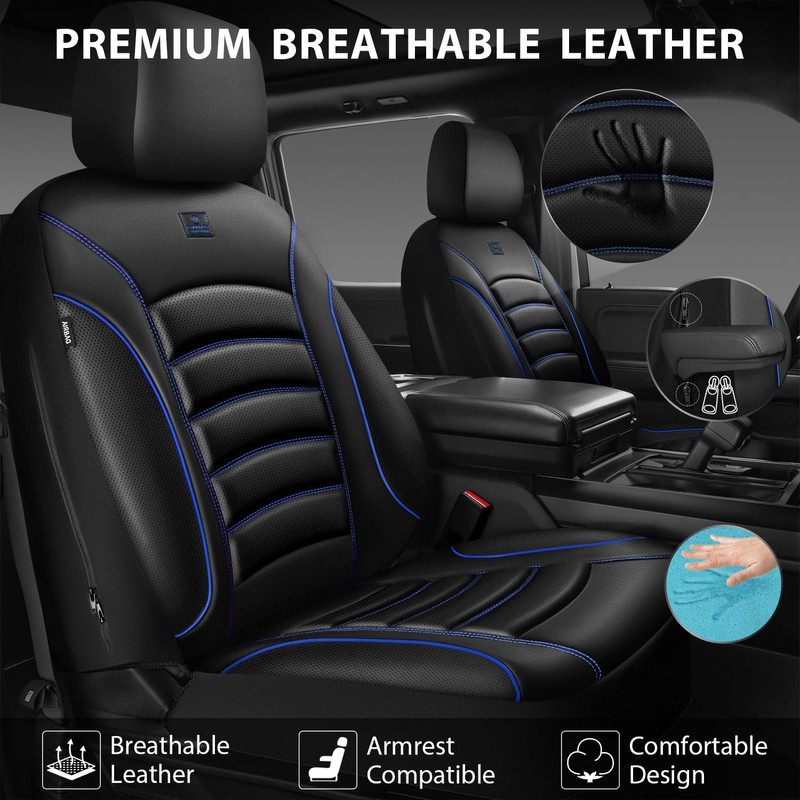 CAR PASS 3D Foam PU Leather Car Seat Covers, Universal