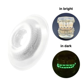 Sino Dental Group Braces Power Chain Glow in The Dark - Night Glow Orthodontic Braces Elastic Ligature Tie Power Chains,Invisable Day & Vibrant Night (Continuous)