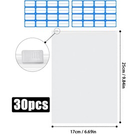 Reusable Zip Lock Bags, 30pcs 17x25cm Plastic Travel Bags Organiser No Holes Hospital Bag Organiser Pouches Frosted Waterproof Travel Storage Bag for Clothes,Shoes,Cosmetics,Suitcase Organiser Bags